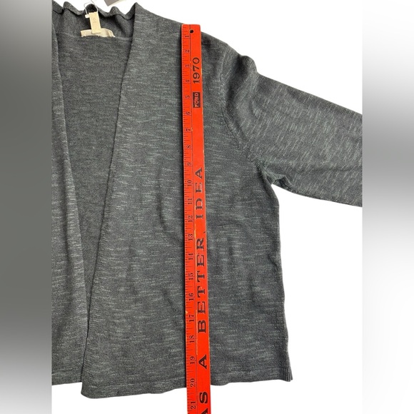 Eileen Fisher The System Organic Linen Blend Crop Open Front Cardigan NWT Large - Picture 5 of 13